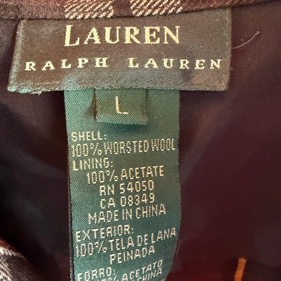 Ralph Lauren Red and Black Casual Button Down Shirt Women’s Sz L - Picture 10 of 16